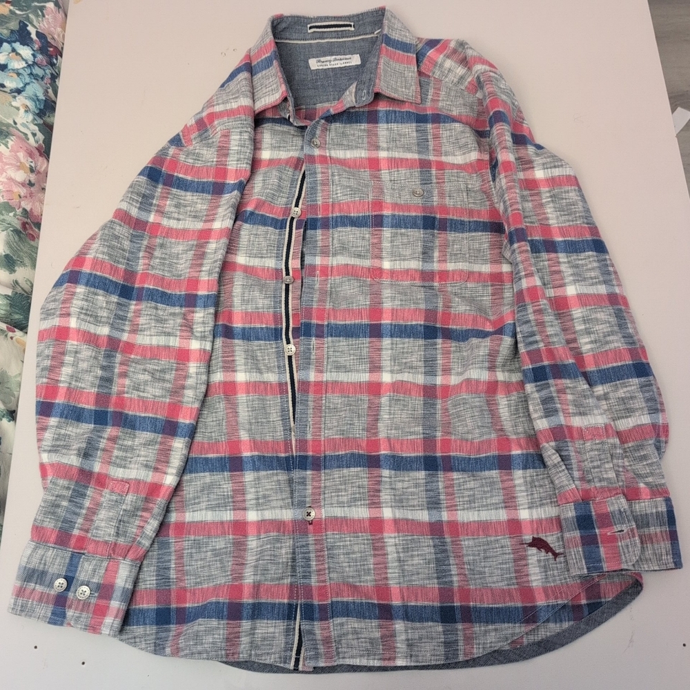 Tommy Bahama Gray Flannel Shirt